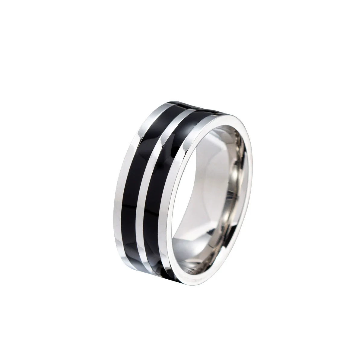 Wholesale Jewelry Titanium Steel Ushaped Ring Dripping Oil Design Unisex - Image 8