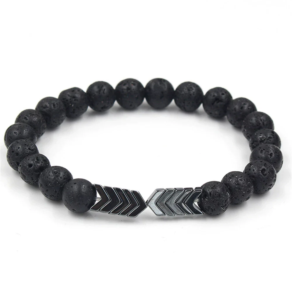 Wholesale Jewelry Volcanic Stone Geometric Manual Bracelet - Image 4