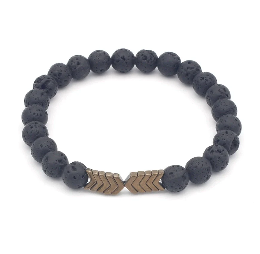 Wholesale Jewelry Volcanic Stone Geometric Manual Bracelet - Image 6