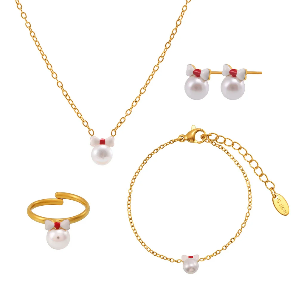 Wholesale Kids Sweet Princess Style Ferris Wheel Jewelry Set With Stainless Steel And Titanium Steel Electroplated - Image 5