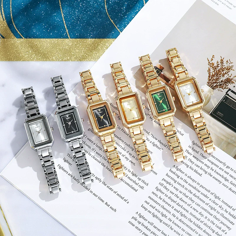 Wholesale Ladies Fashionable Small Square Thin Strap Quartz Watch With Iron Strap Alloy Case - Image 2