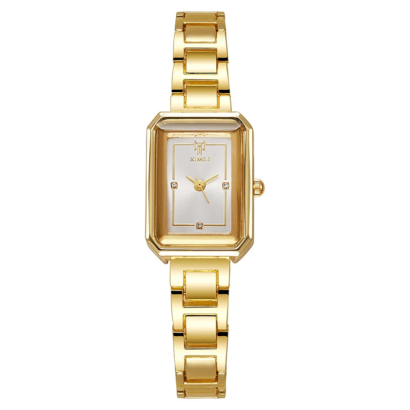 Wholesale Ladies Fashionable Small Square Thin Strap Quartz Watch With Iron Strap Alloy Case - Image 4