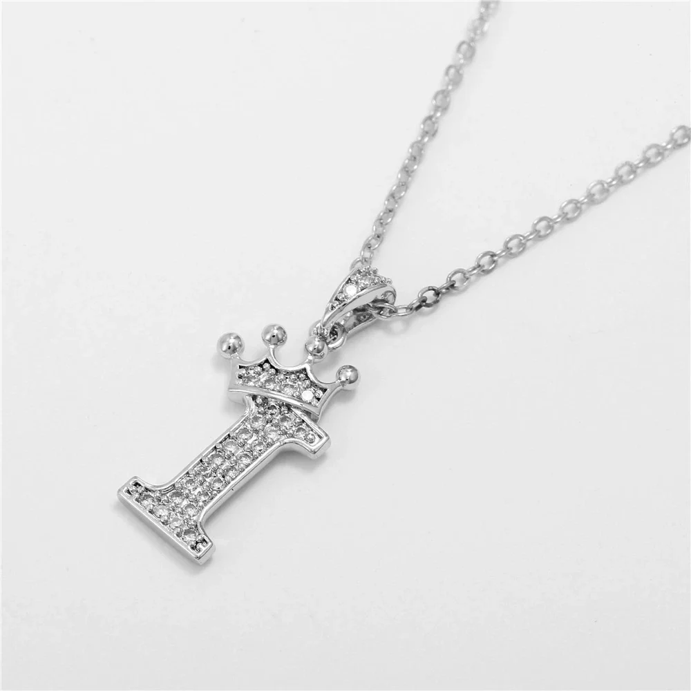 Wholesale Ladies Necklace Copper Inlaid Zircon Alloy Pendant With English Letter Microinlay Style - Image 40