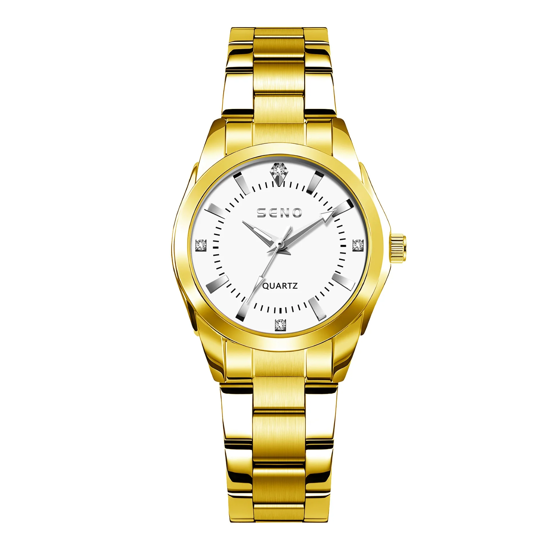 Wholesale Ladies Quartz Waterproof Watch With Alloy Case And Strap Round Dial Mineral Reinforced Glass Mirror Single Folding Buckle Stainless Steel Buckle College Style - Image 10