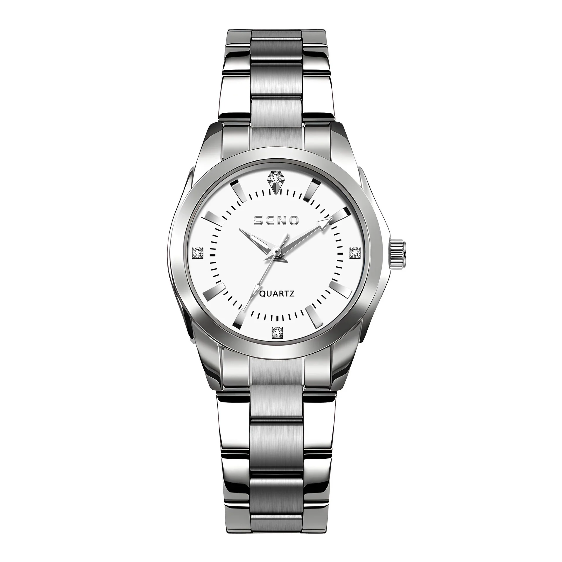 Wholesale Ladies Quartz Waterproof Watch With Alloy Case And Strap Round Dial Mineral Reinforced Glass Mirror Single Folding Buckle Stainless Steel Buckle College Style - Image 7