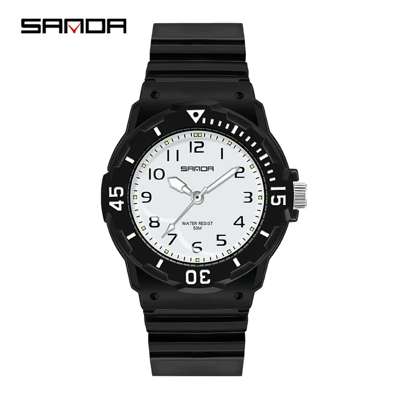 Wholesale Leisure Style Resin Case And Strap Round Dial Female Watch - Image 4