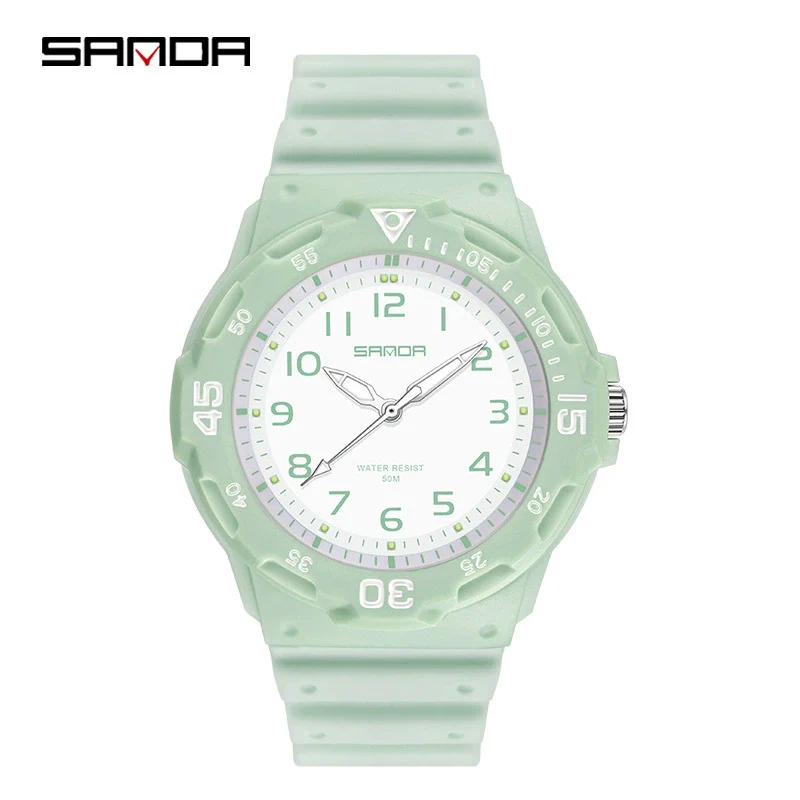 Wholesale Leisure Style Resin Case And Strap Round Dial Female Watch - Image 9