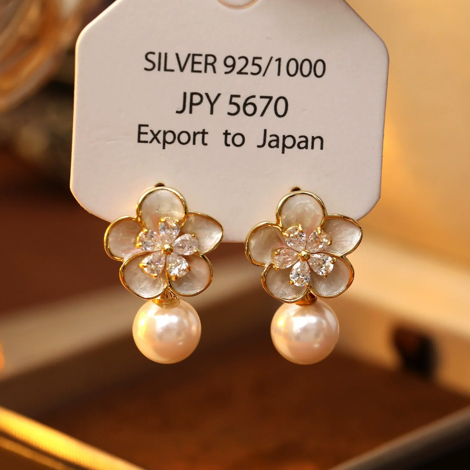 Wholesale Light Luxury Geometric Copper Earrings With Electroplating For Women - Image 2