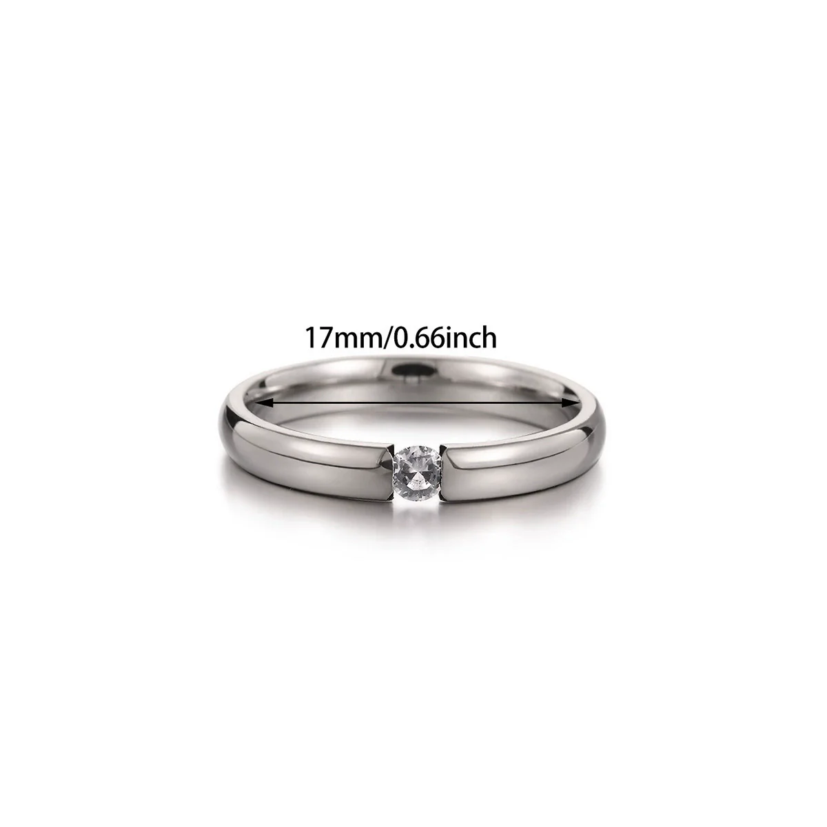 Wholesale Light Luxury Geometric Fruit Shaped Inlaid With Gold Women's Stainless Steel Micropaved Zircon Couple Ring Accessories - Image 6