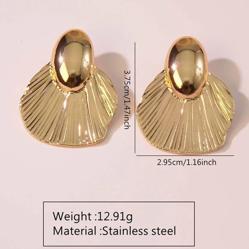 Wholesale Light Luxury Geometric Rhombus Stamped Stainless Steel Fishtail Earrings For Women - Image 4
