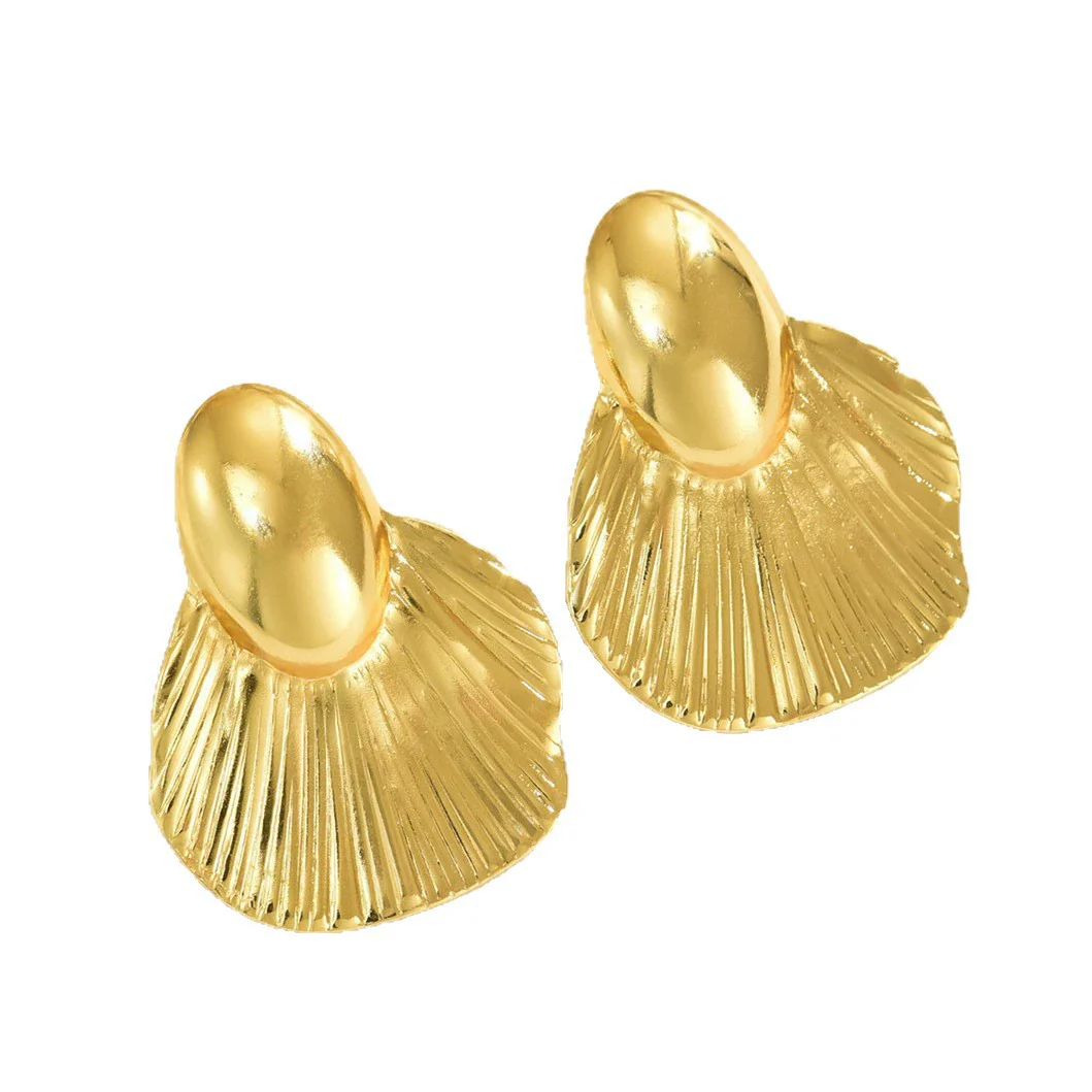 Wholesale Light Luxury Geometric Rhombus Stamped Stainless Steel Fishtail Earrings For Women - Image 5