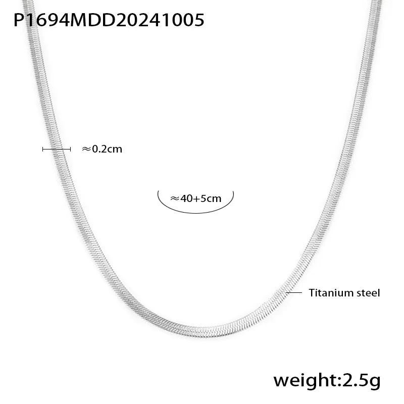 Wholesale Light Luxury Geometric Stainless Steel And Enamel Glaze Electroplated Pendant Clavicle Necklace For Women - Image 11