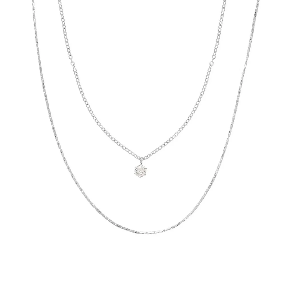 Wholesale Light Luxury Geometric Titanium Steel Bamboo Chain Necklace For Women With Electroplating Design - Image 4