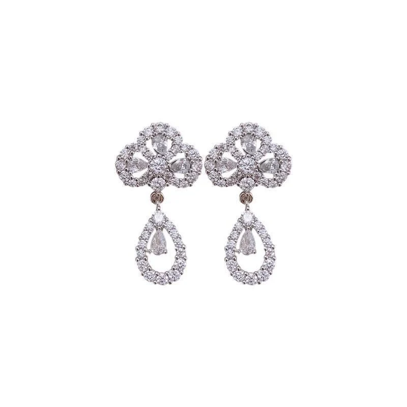 Wholesale Light Luxury Minimalist Zinc Alloy Drop Shape Electroplated Earrings For Women - Image 5