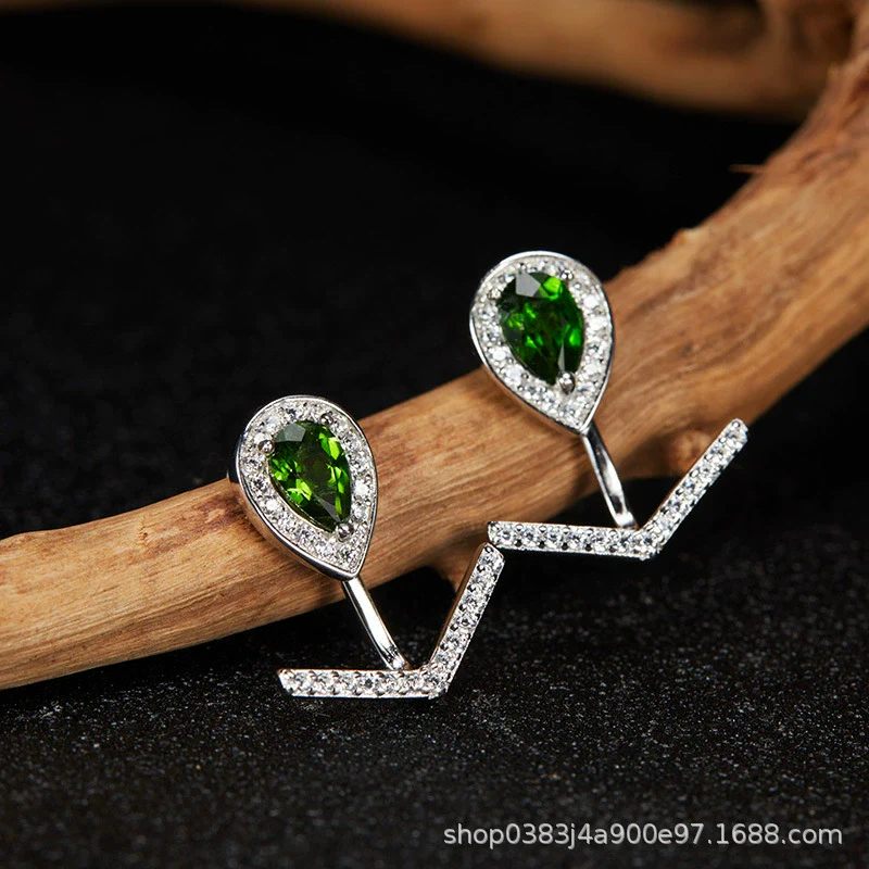 Wholesale Light Luxury Niche Style Vshaped Geometric Silver 925 Sterling Silver Plated 18K Gold Ring Set With Gems Jewelry Accessories - Image 20