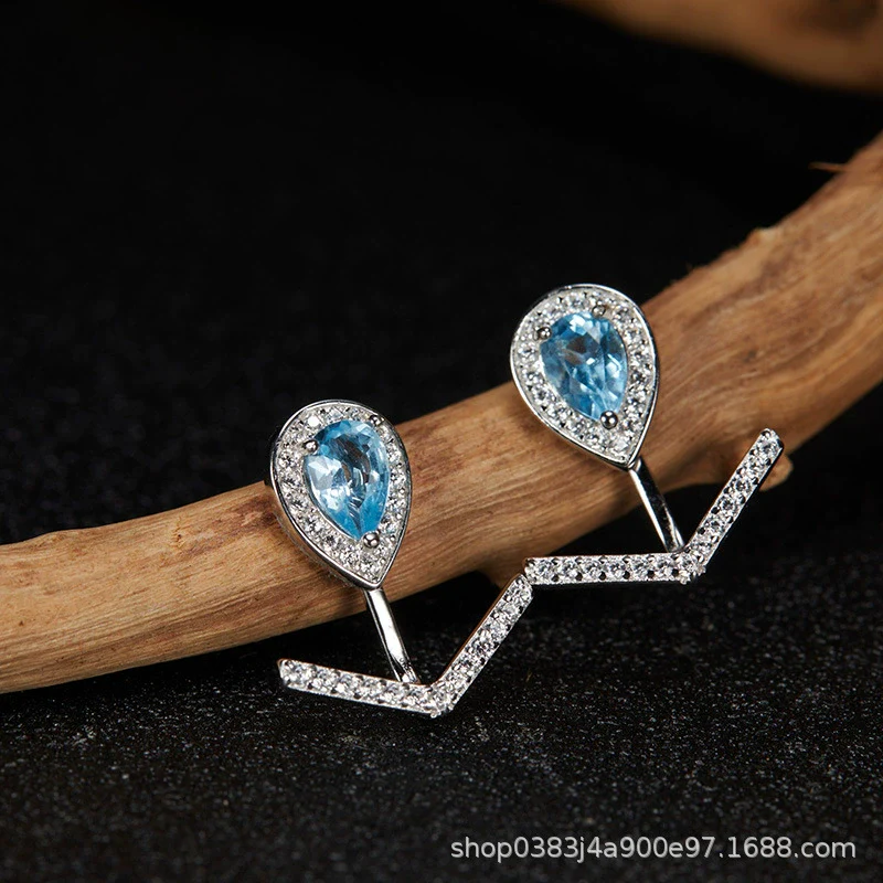 Wholesale Light Luxury Niche Style Vshaped Geometric Silver 925 Sterling Silver Plated 18K Gold Ring Set With Gems Jewelry Accessories - Image 21