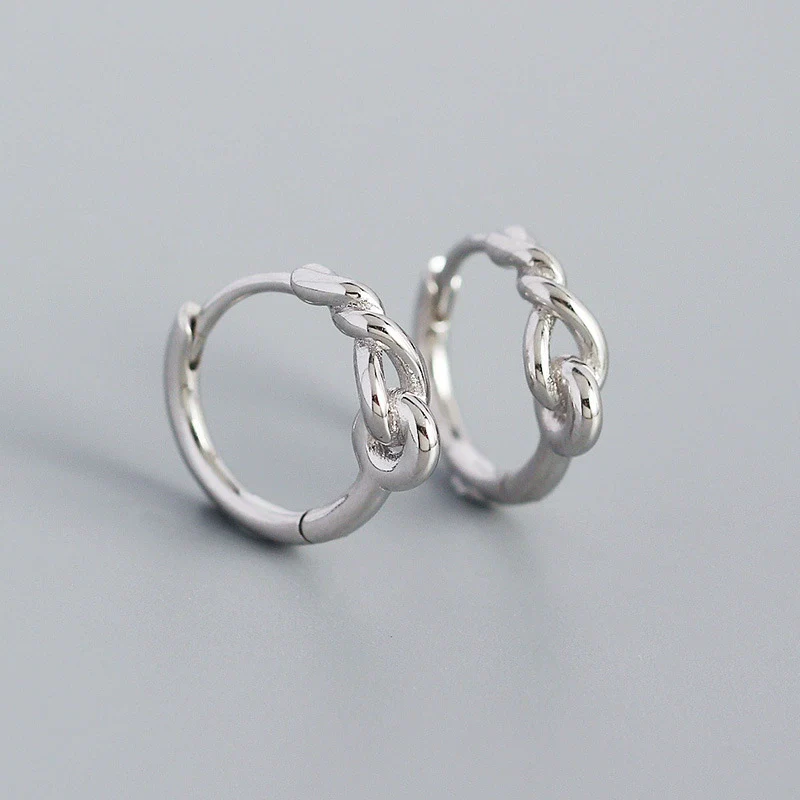 Wholesale Light Luxury Retro Geometric S925 Silver Electroplated Wind Winding Earrings - Image 6