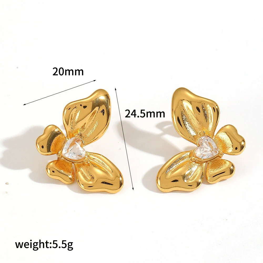 Wholesale Light Luxury Style Bow Tie Shape Stainless Steel Jewelry Set With Pvd Furnace Vacuum Real Gold Plating For Women - Image 8