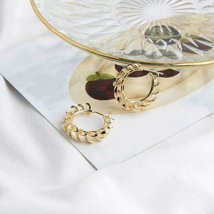 Wholesale Light Luxury Style Copper Geometric Round Water Drops Rectangular Earrings S925 Copper Plated - Image 9