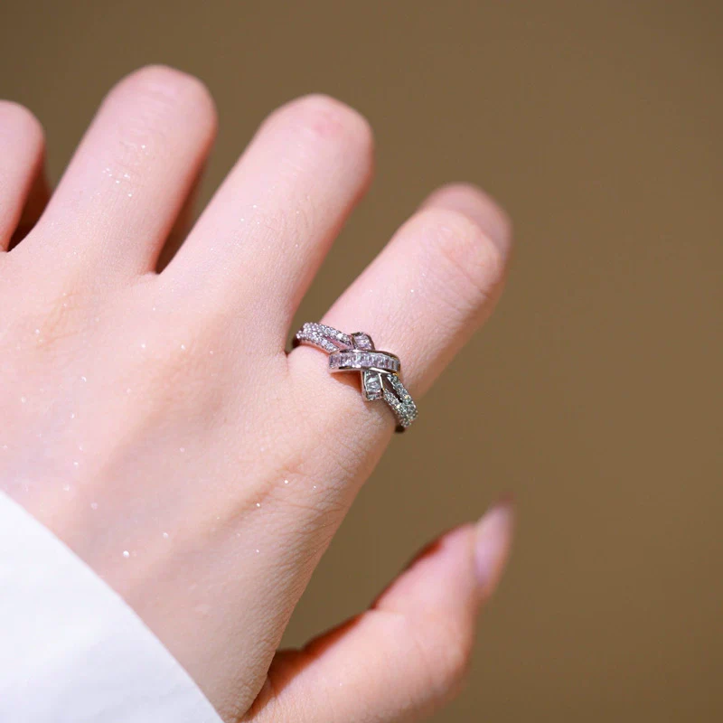 Wholesale Light Luxury Style Geometric Gold Plated Copper Electroplated Ring For Women - Image 4