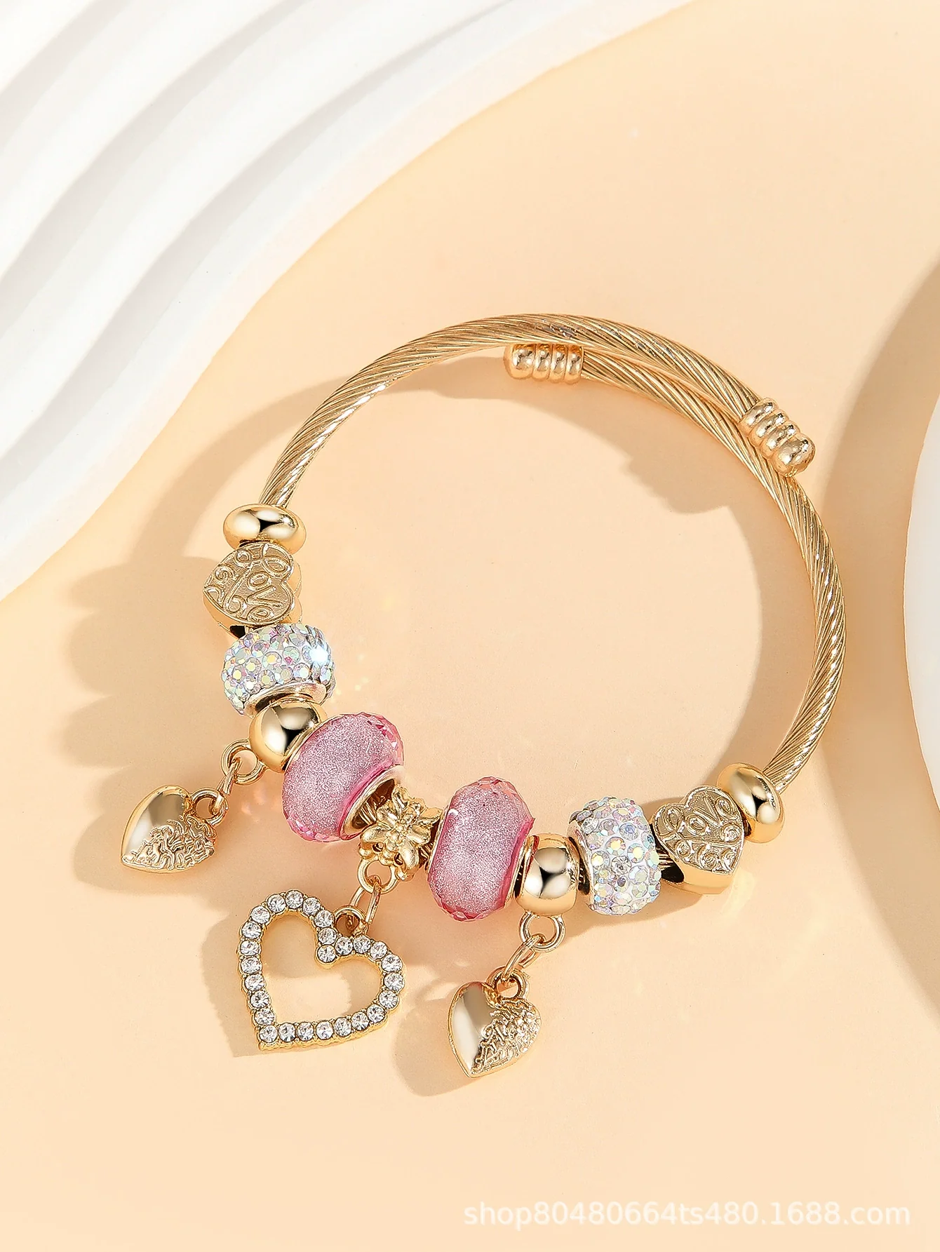 Wholesale Lovely Animal Style Stainless Steel Electroplated Beaded Bracelet With Multielement Oil Drop Rhinestone Jewelry Accessories - Image 17