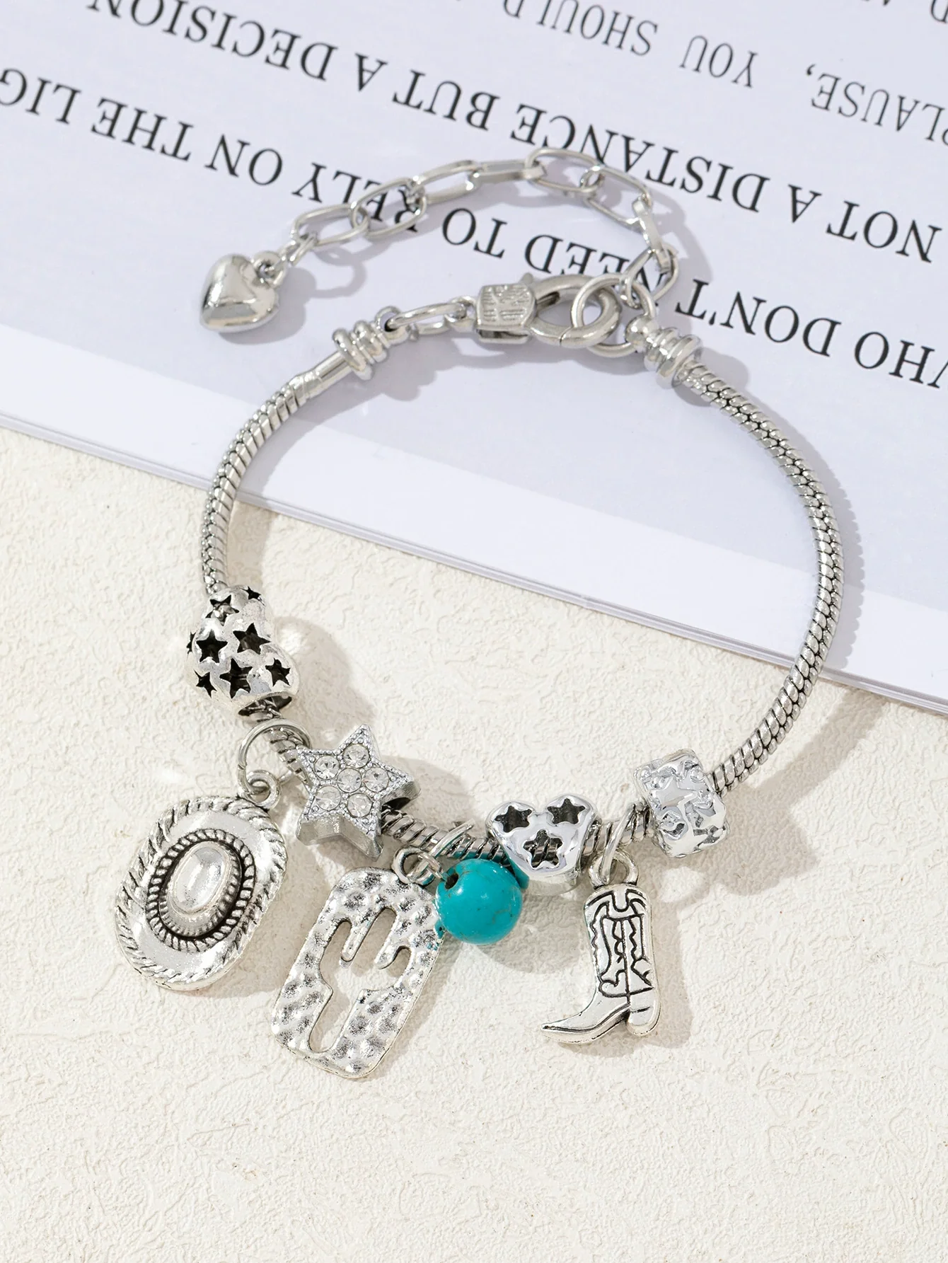 Wholesale Lovely Animal Style Stainless Steel Electroplated Beaded Bracelet With Multielement Oil Drop Rhinestone Jewelry Accessories - Image 25