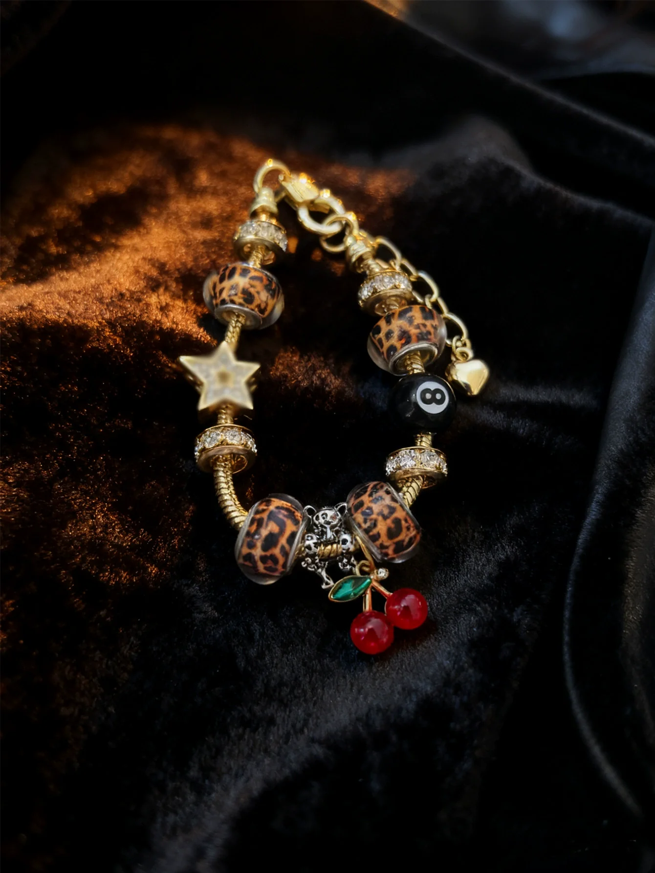 Wholesale Lovely Animal Style Stainless Steel Electroplated Beaded Bracelet With Multielement Oil Drop Rhinestone Jewelry Accessories - Image 44