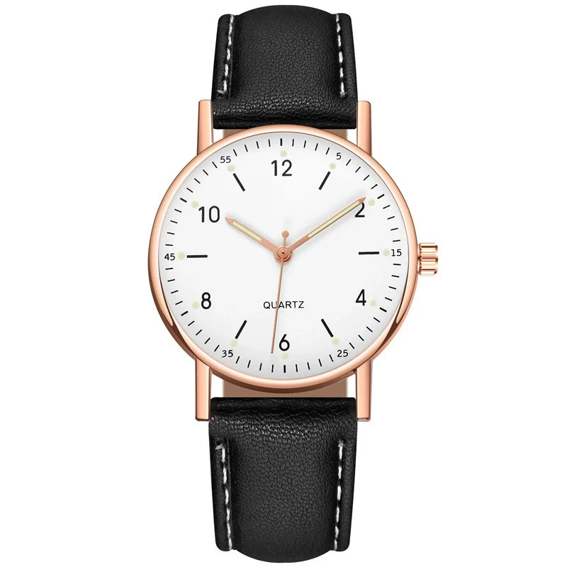 Wholesale Luminous Casual Digital Belt Quartz Watch For Men And Women Metal Case Stainless Steel Buckle Round Dial Ordinary Glass Mirror - Image 18