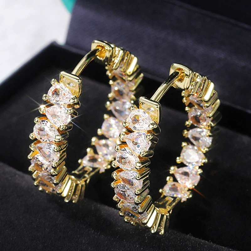 Wholesale Luxury Lady Copper Geometric Earrings - Image 4