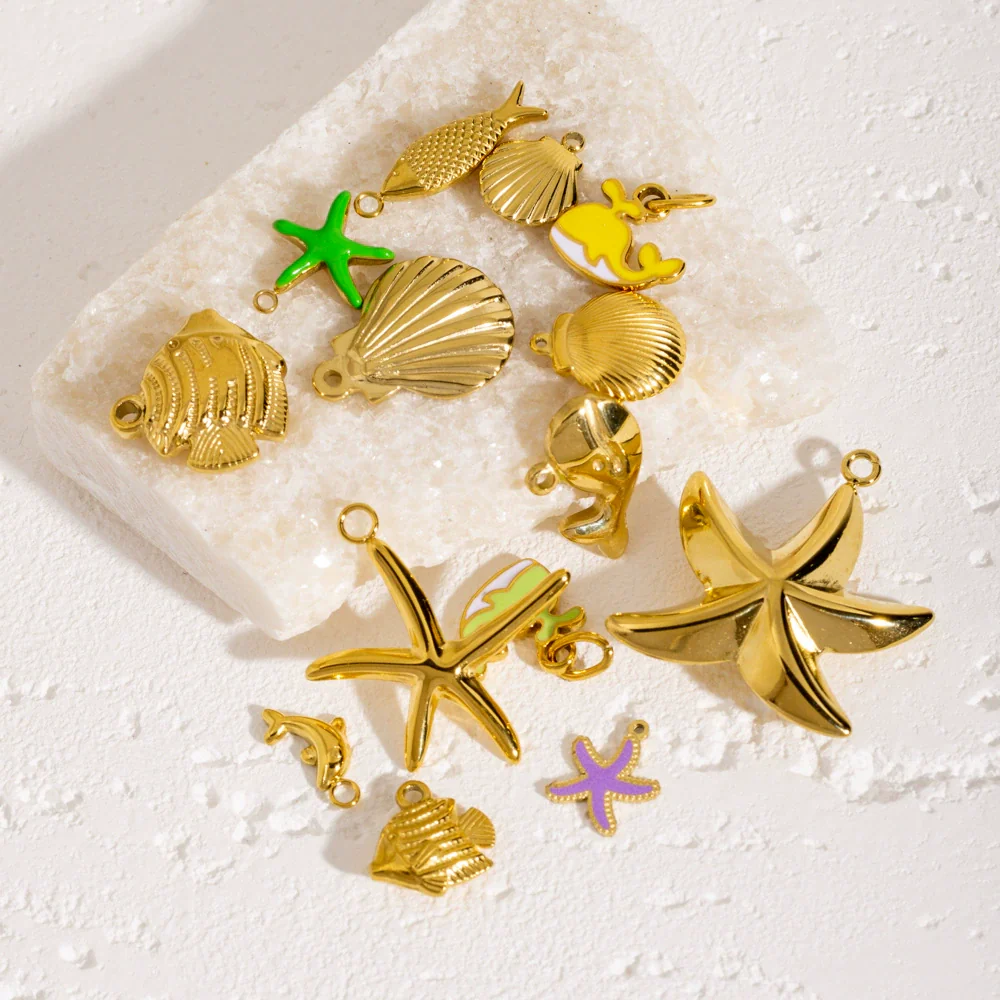 Wholesale Marine Animals Stainless Steel Pendant Jewelry With Electroplating Vacuum In Furnace Process - Image 3
