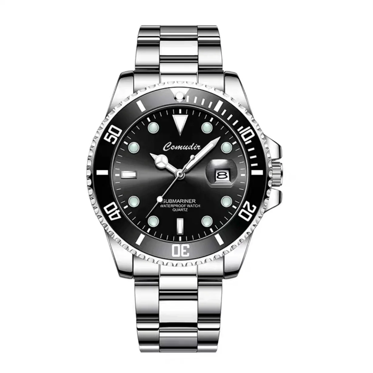 Wholesale Men's Alloy And Stainless Steel Watch Round Dial Luminous Waterproof Trendy Sports Watch - Image 3