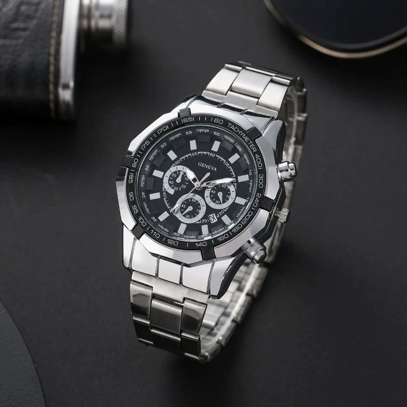 Wholesale Men's Alloy And Titanium Watch With Round Dial Pin Buckle Spiral Crown And Leisure Style - Image 4