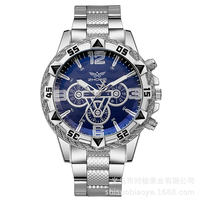 Wholesale Men's Alloy Case Iron Band Quartz Watches With Round Dial And Ordinary Glass Mirror Leisure Style - Image 7