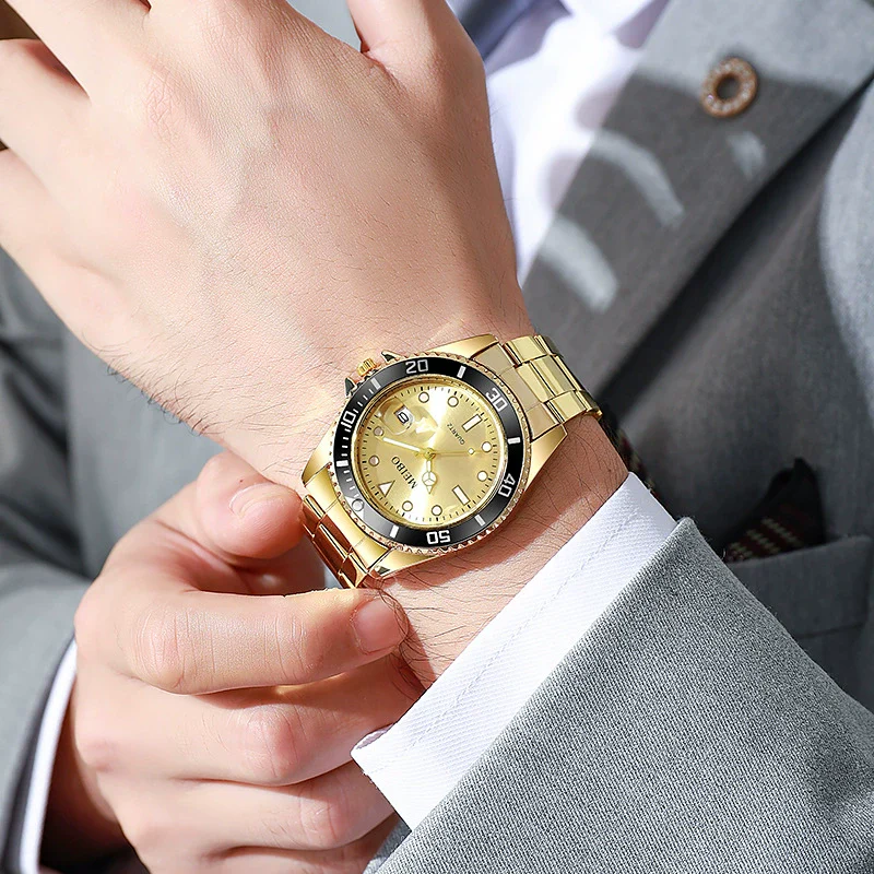 Wholesale Men's Business Steel Belt Quartz Watch With Calendar And Multi Function Round Dial - Image 2