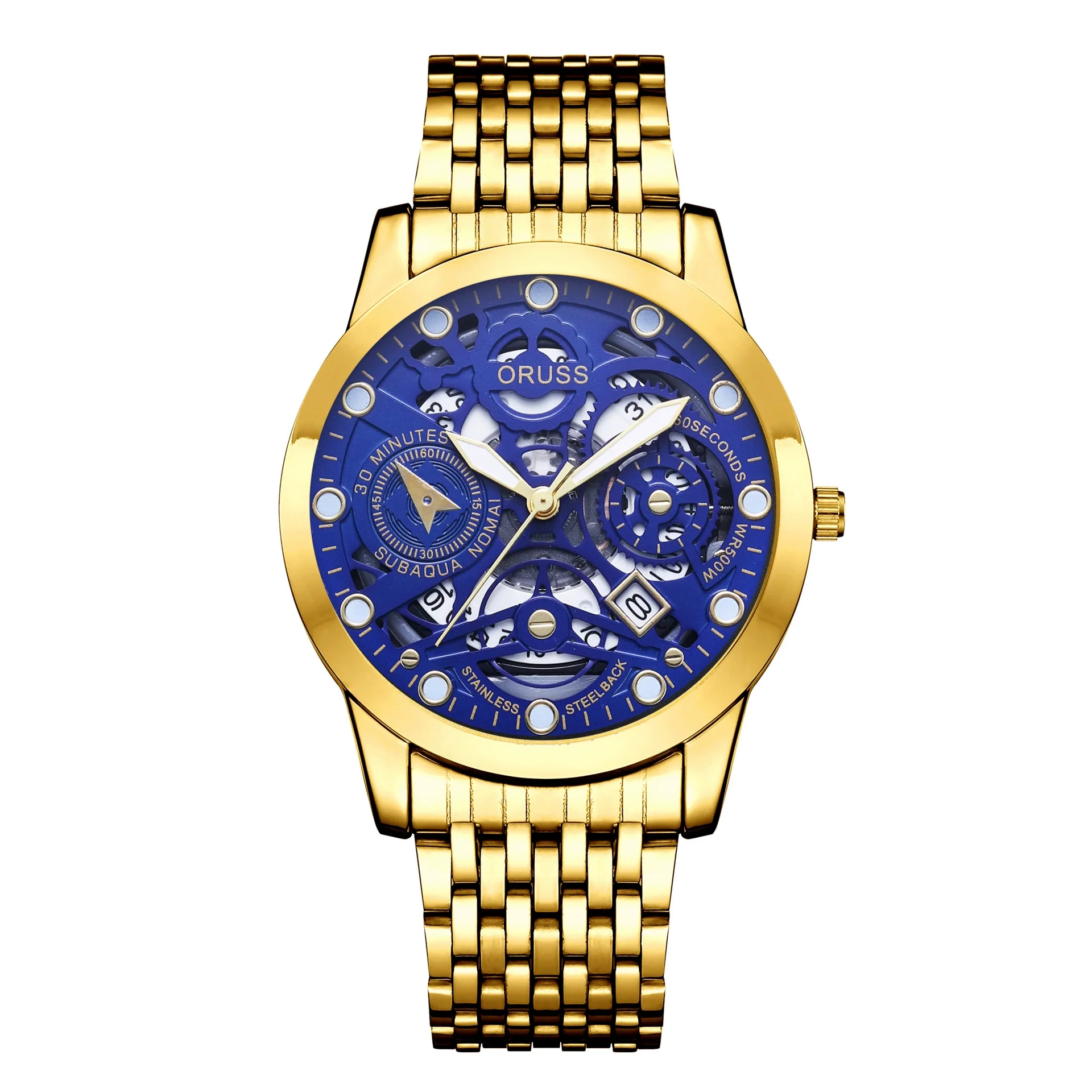 Wholesale Men's Business Style Hollow Design Quartz Watch With Alloy Case And Strap Mineral Reinforced Glass Mirror And Round Dial - Image 11