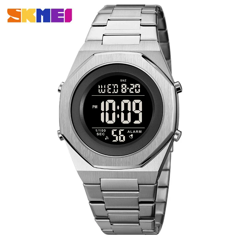 Wholesale Men's Electronic Watch Alloy And Stainless Steel Geometric Round Dial - Image 11
