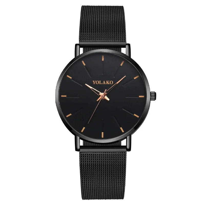Wholesale Men's Fashion Quartz Watch Metal Milan Mesh Belt Round Dial - Image 11