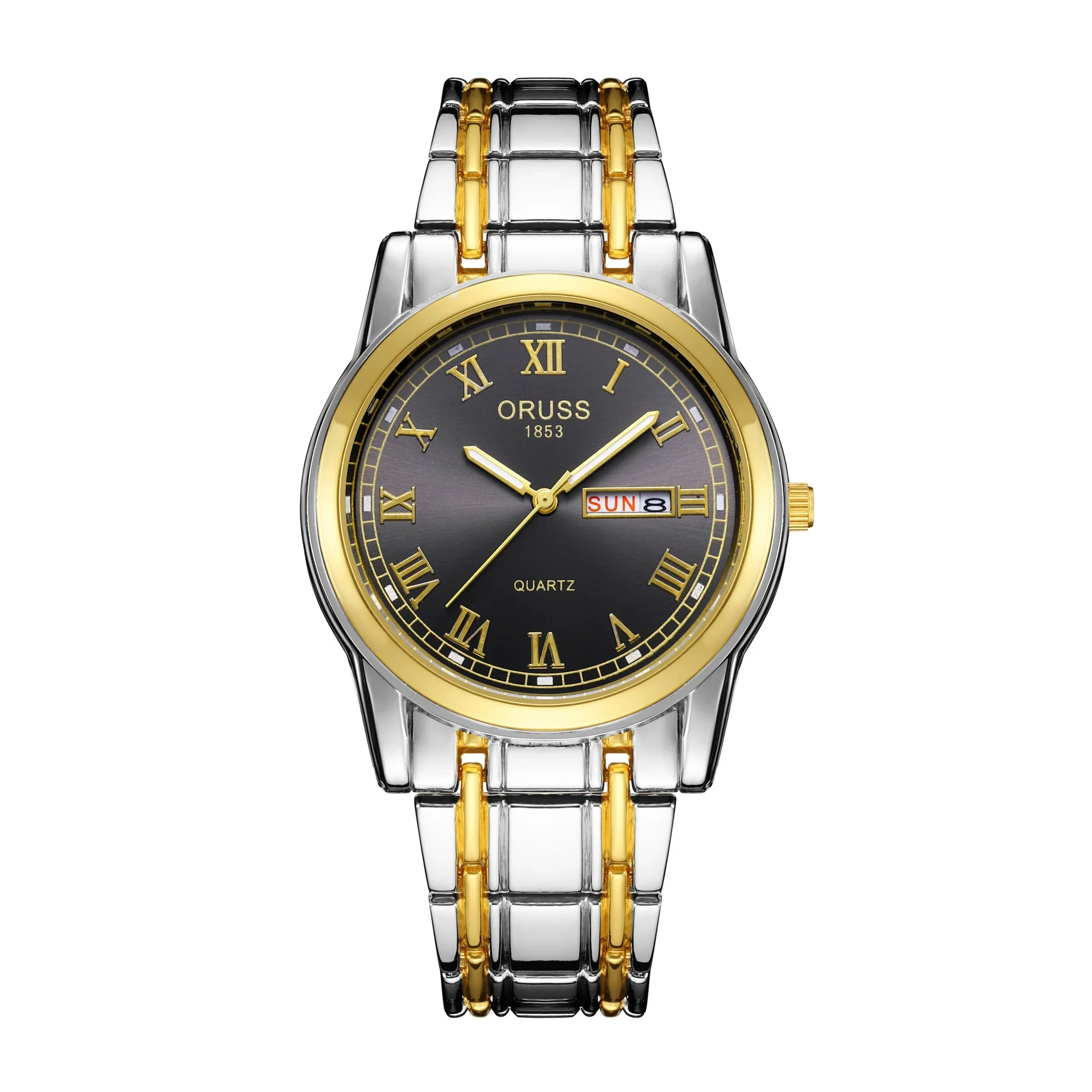Wholesale Men's Fashion Quartz Watch Steel Case And Strap Round Dial Mineral Strengthened Glass Mirror - Image 5