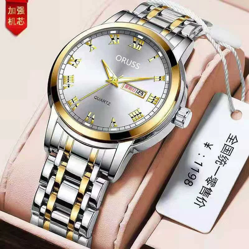 Wholesale Men's Fashion Quartz Watch Steel Case And Strap Round Dial Mineral Strengthened Glass Mirror - Image 9
