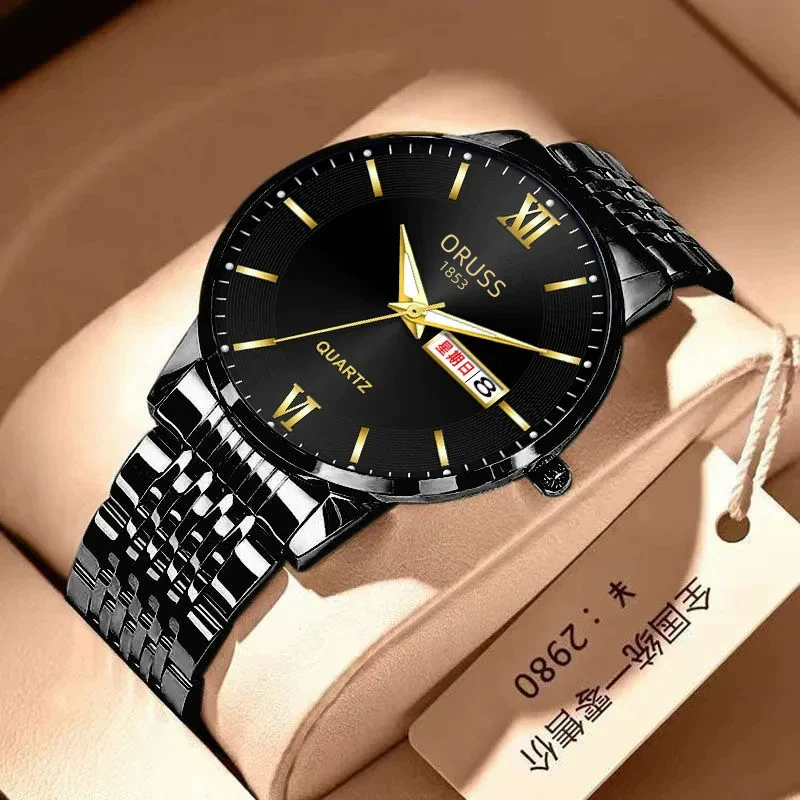 Wholesale Men's Fashion Watch Alloy Case And Strap Round Dial Mineral Strengthened Glass Mirror Quartz Movement Waterproof Calendar - Image 10