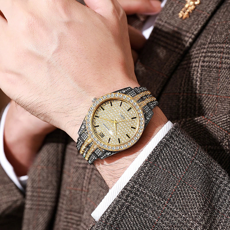 Wholesale Men's Fashionable Quartz Watch With Alloy Case Steel Strip Strap Round Dial And Rome Scale - Image 2