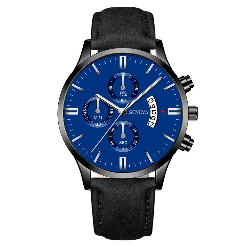 Wholesale Men's Metal Case Leather Strap Quartz Watch With Round Dial And Fashion Style - Image 12