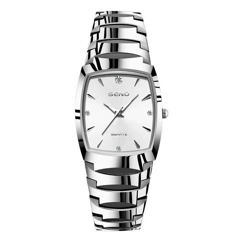 Wholesale Men's Quartz Watch Retro Fashionable With Alloy Case Strap Rose Gold Buckle Mineral Reinforced Glass Mirror Square Dial - Image 7