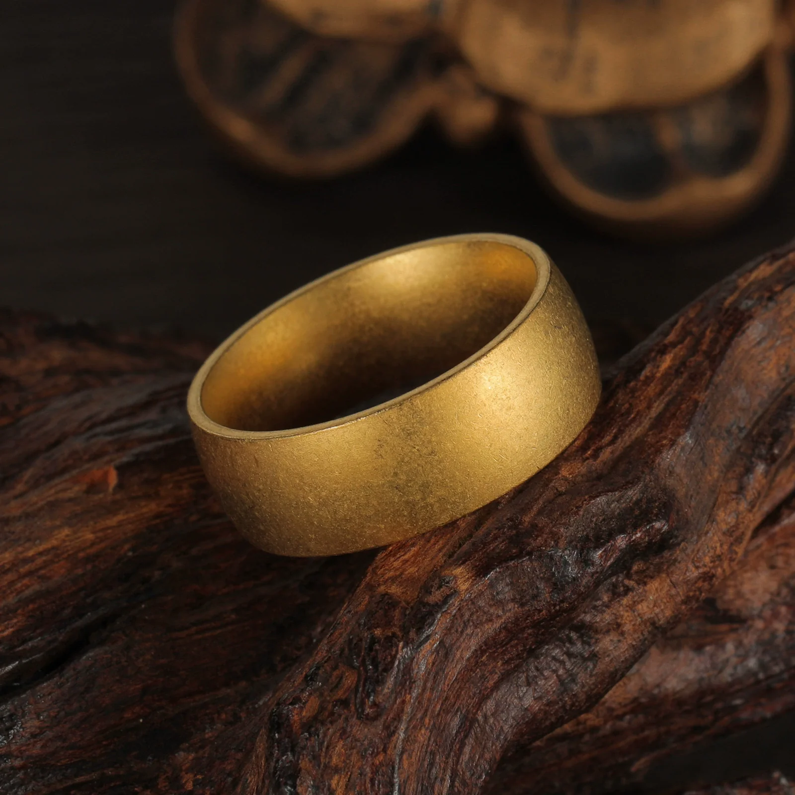 Wholesale Men's Retro Ring Titanium Steel Geometric Distressed Electroplated - Image 4