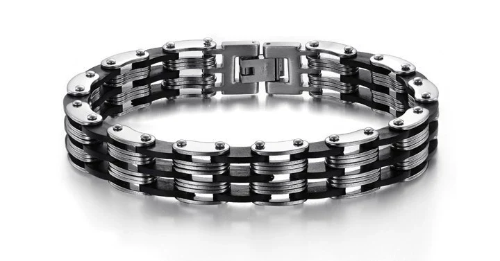 Wholesale Men's Titanium Steel Bracelets Geometric Original Design Polished - Image 5