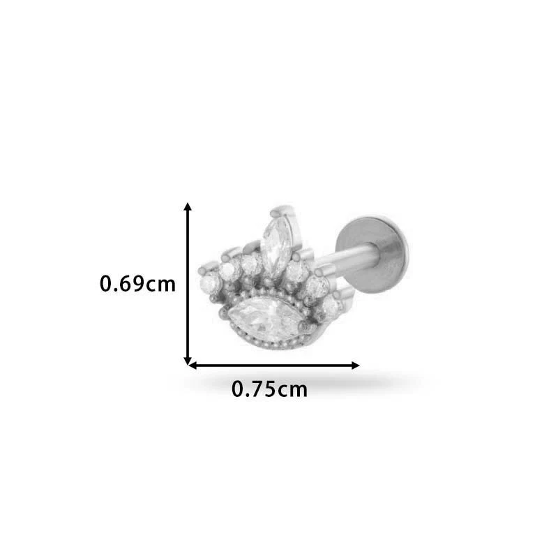 Wholesale Metal Butterfly Style Electroplated Puncture Ornaments For Women Inner Tooth Thread Flat Base Rod Lip Nail And Ear Bone Nail - Image 15