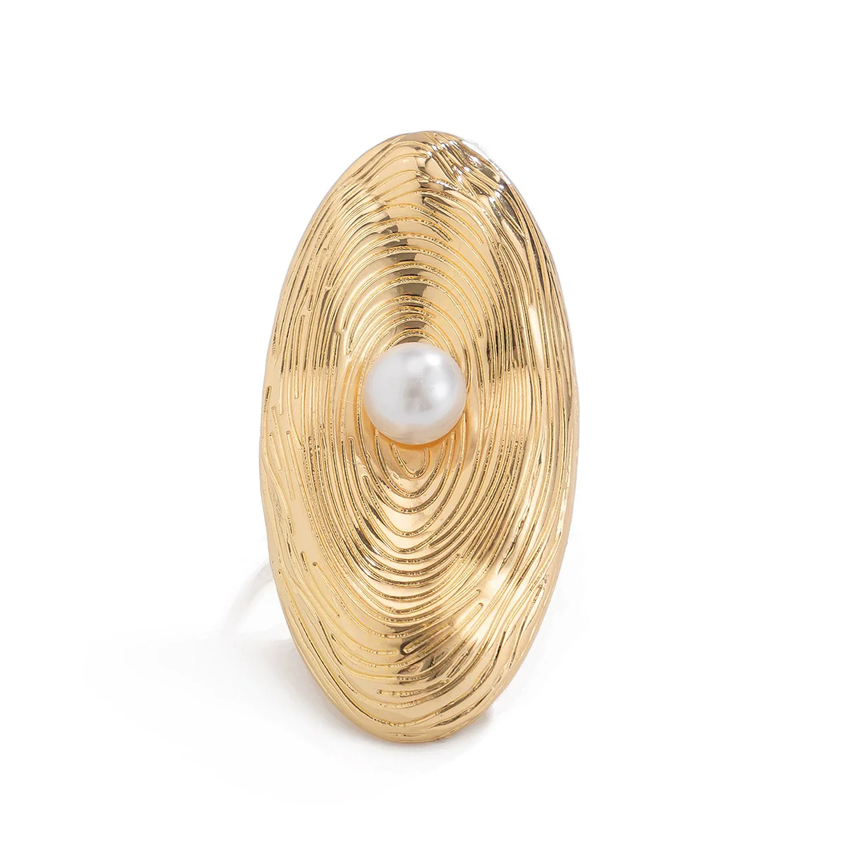 Wholesale Metal Geometric Electroplated Open Ring For Women - Image 5
