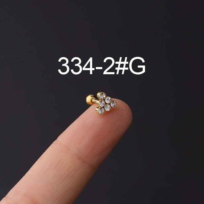 Wholesale Metal Geometric Natural Style Electroplated Stainless Steel Puncture Earrings - Image 12