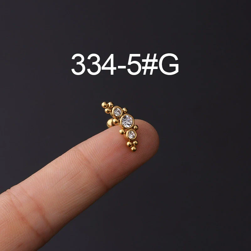 Wholesale Metal Geometric Natural Style Electroplated Stainless Steel Puncture Earrings - Image 15