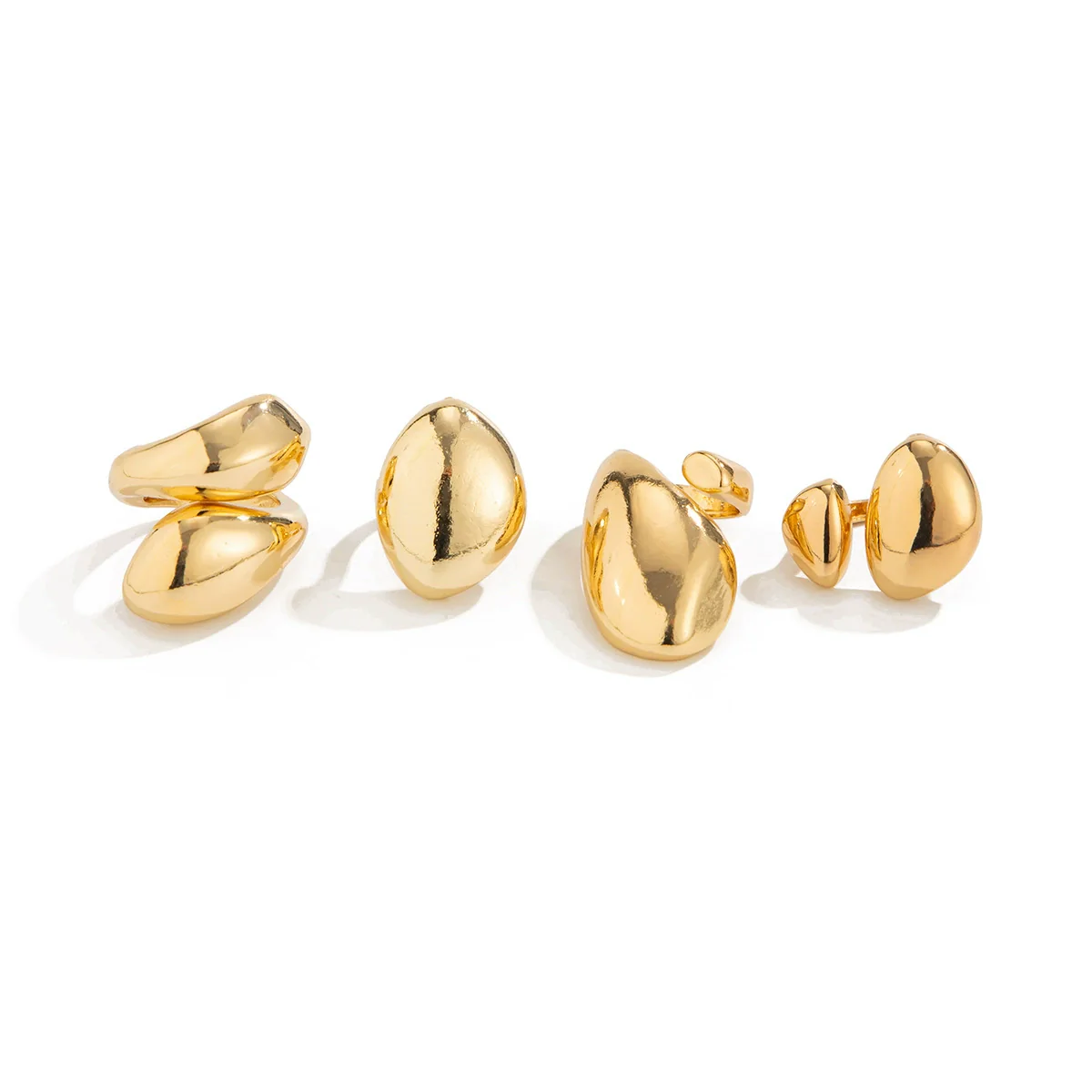 Wholesale Metal Geometric Open Ring With Electroplating For Women Ins Style - Image 5